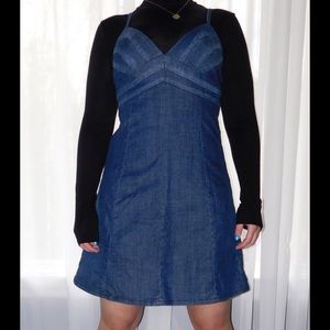 Guess Jeans Denim Sweetheart Mini Dress Medium